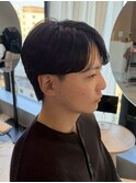 逗子葉山メンズカットセンターパートアップバング韓国眉毛Y114