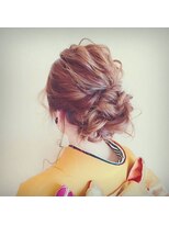 ヘアメイク シュシュ(Hair make chou chou)&nbsp;着物３Ｄカラーボリュームシニヨン【chou-chou　北林夏実】