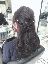 花やの前の美容室 山梨本店 お呼ばれヘアアレンジ＊ハーフアップ