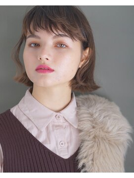 パール(PearL) 《PearL》顎ラインニュアンスボブ×流しバング