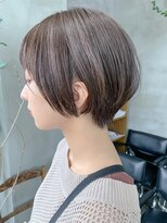 テトヘアー(teto hair) ショートボブ、丸みショート、グレージュ、アッシュブラウン