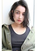 大人ボブ ネイビーカラー フレンチボブ mo