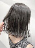 小顔オリーブカラー ボブウルフハイライトカラークールショート