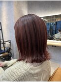 ビビットピンク×切りっぱなしミディ☆