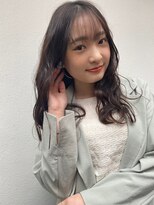 ゼンコー キチジョウジ シェール(ZENKO KICHIJOJI chere) シースルーバング　ダークブラウンカラー/レイヤーロング