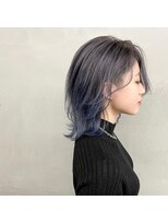 タグ(#tag)&nbsp;#グラデーションブルー×ミディアムウルフ