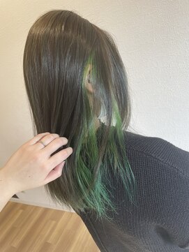 ブランチ(branch) ライムグリーンチラ見せカーキアッシュ