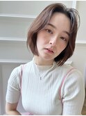 10代・20代・30代【大人可愛い前髪なしボブ・透明感ブラウン】