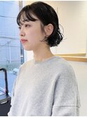 CAF照下 お洒落ミニボブパーマ