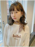 遠藤】 外ハネくびれミディアム10代20代30代ベージュブラウン