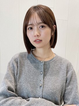 オーク 学芸大学(OAK) 切りっぱなしボブ 耳かけボブ タッセルボブ オリーブベージュ