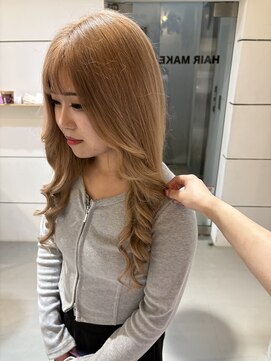 ヘアーメイクチック(HAIR MAKE CHiC) シールエクステハイトーンロングミルクティー