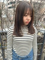 ツイギー 宮西店(TWiGGY) 柔らかオリーブベージュにレイヤーカット