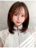 【OPEN】小顔前髪あり後れ毛サイドバングメルティカラー
