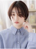 小顔補正カットうざバング透明感丸みショートa上尾20代30代40代!
