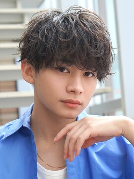 オーシャントーキョー 渋谷神南(OCEAN TOKYO) メンズヘアシャドウパーマメンズマッシュアッシュブラウン