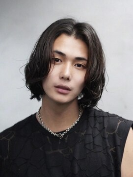 フィフス 大分(fifth) 大分ニュアンスパーマメンズパーマメンズミディアムロングボブ