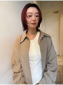 レイヤーボブレッドカラー