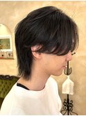 メンズヘア　センターパート メンズストレート 銀座