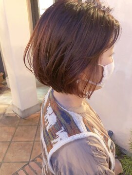 シキ(SIKI) ボブ ショートボブ レイヤーボブ ピンク インナーカラー