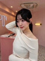 ボタン コロン 表参道 原宿(VOTAN COLON) 【木串楽人】顔周りカット/マロンベージュ/流し前髪