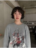 ココアベージュ/黒髪/クラゲヘアー/オリーブグレー/ボブ/表参道