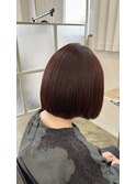 艶たっぷり！レッドブラウンボブ