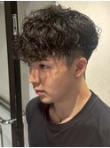 横浜シャドウパーマ緩めスパイラルパーマッシュウルフ強め30代