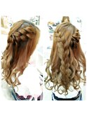 編込み×ツイストハーフアップヘア☆+