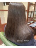 艶髪ストレート #ロングヘア#ブラウン#髪質改善#縮毛矯正