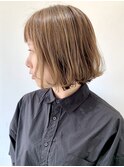 【FOLK】ナチュラルハイライト+切りっぱなしボブ+外ハネ♪
