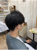 前髪重めのマッシュ