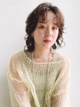 バディヘア リープ(BUDDY HAIR Leap) ミディアムパーマ/ウルフパーマ/柔らかベージュ