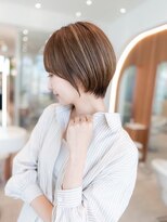 ケアリー 浦和美園(Carelly)&nbsp;大人かわいい前髪セシルカットココアブラウンフリンジウェーブ