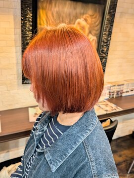 ボアップ(boappu) #オレンジカラー# オレンジベージュ#韓国ヘア# ケアブリーチ