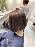 小顔ショートボブハイライトカラー大人ショートカット白髪ぽかし