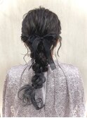 編みおろしヘアアレンジ!