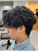 波巻きスパイラルパーマツイストパーマメンズマッシュパーマ
