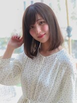 似合わせくびれ小顔カットネビージュワンレンひし形ボブルフ黒髪