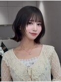 ミニウルフレイヤーカット顔周り前髪韓国ミディアムロング/池袋