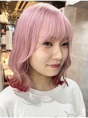 ハイライトカラーミルクティーベージュレイヤーカット