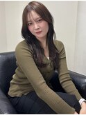 韓国風　くびれ巻き　オリーブベージュ　博多美容室