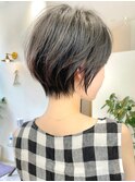 くびれショートボブ/似合わせカット