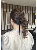 編みおろしポニー