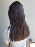 ストレートヘア グレージュカラー 暗髪 髪質改善 艶髪