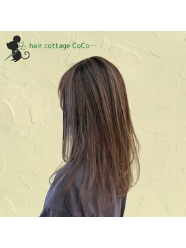 ヘアーコテージ ココ(hair cottage CoCo...) ストレート履歴からシルバーハイライト！
