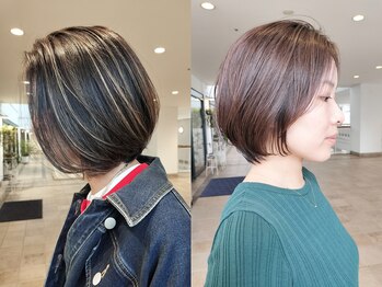 ビュートリアム 神戸(BEAUTRIUM)の写真/白髪染めは丁寧に◎白髪ぼかしで白髪活かしも！先のことを考えて積み重ねる髪づくり☆