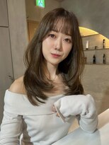 レーヴバイロンド 仙台(Reve by Lond) 韓国レイヤー髪質改善顔周りカットミルクティーベージュ縮毛矯正