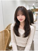【池田】透け感ヘーゼルベージュ×大人ハッシュレイヤー