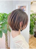 【Lond佐野】小顔すっきり襟足 オリーブカラーショートヘア